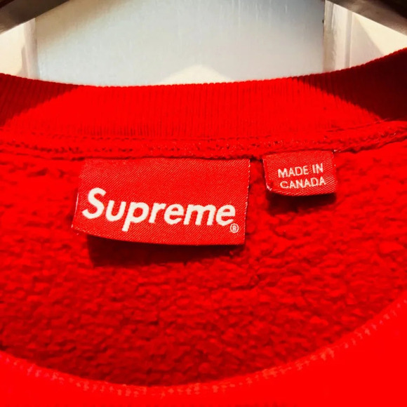 Authentic Supreme Men's Red Sweatshirt Size Medium - Picture 16 of 16